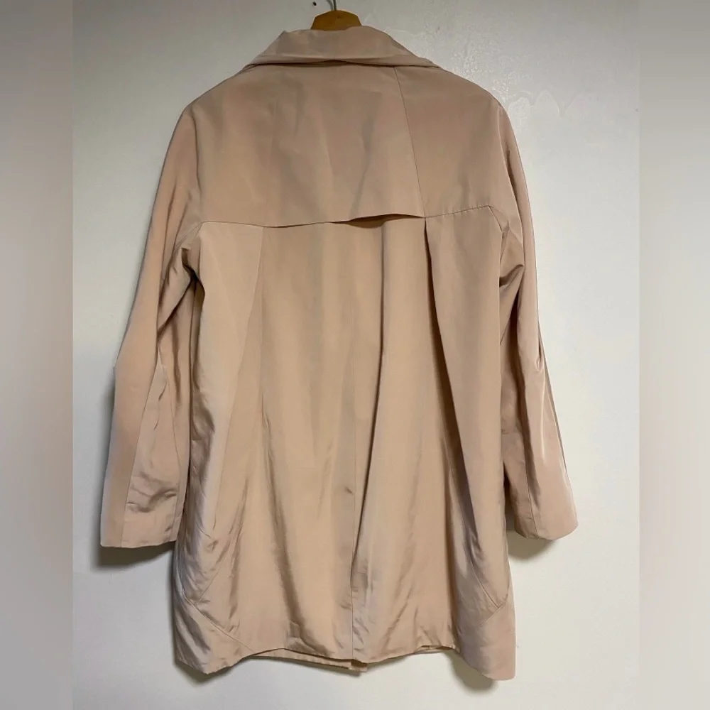 LYNN Kenneth Lynn Beige Lightweight Trench Coat – Size 2 (Bust 85cm) - Picture 4 of 14